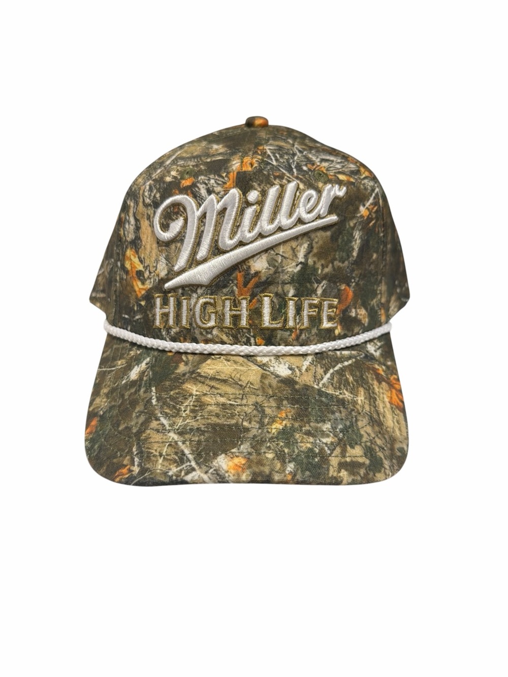 Miller High Life Camo Rope-Trim Trucker Hat - Green/Brown